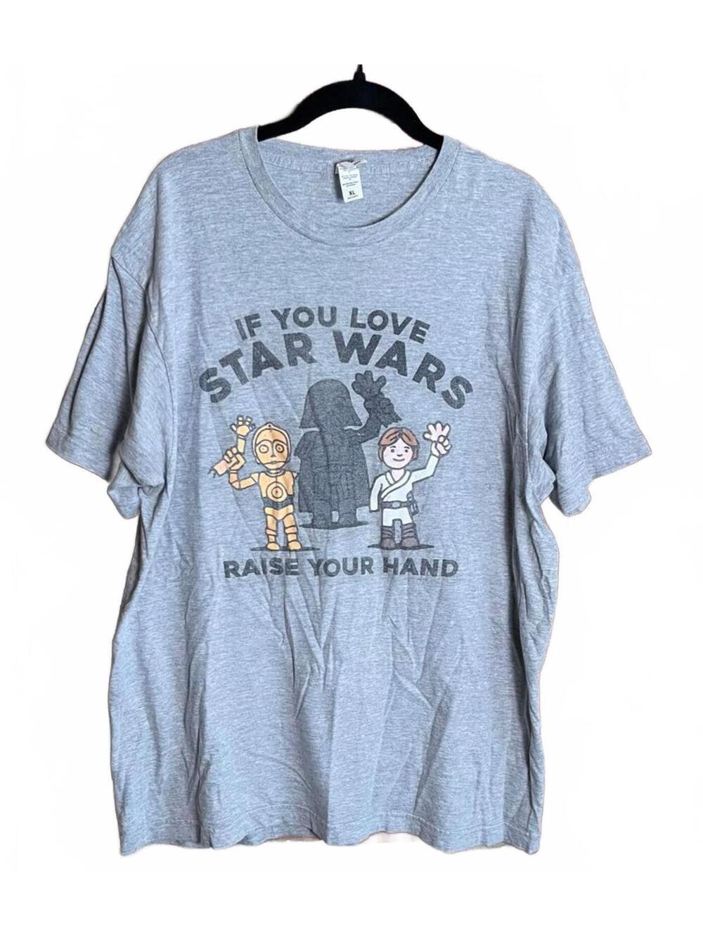 Gray Star Wars Graphic T-Shirt, Size XL